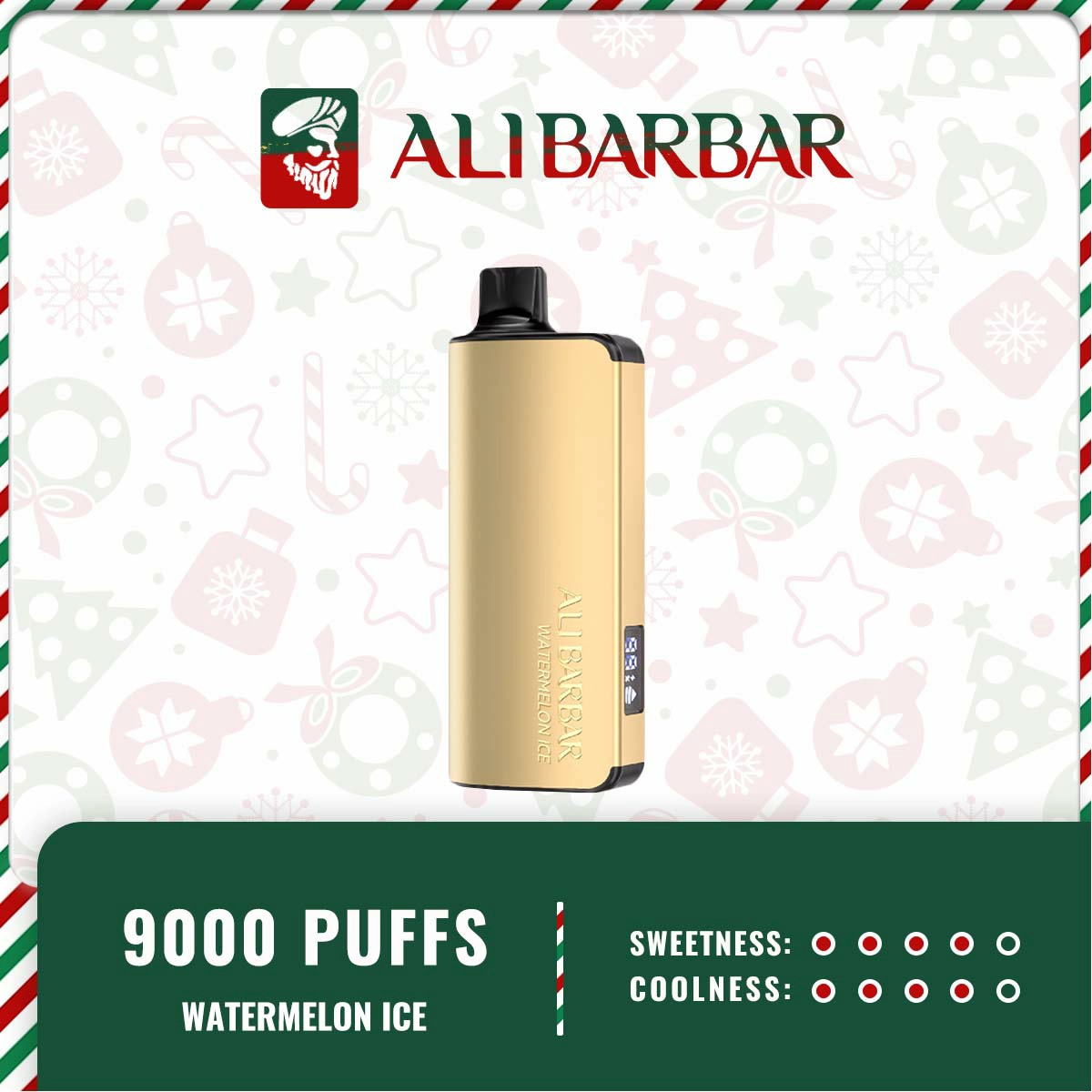 Alibarbar Ingot 9000puffs- Watermelon Ice 1 Alibarbar Ingot 9000puffs- Watermelon Ice