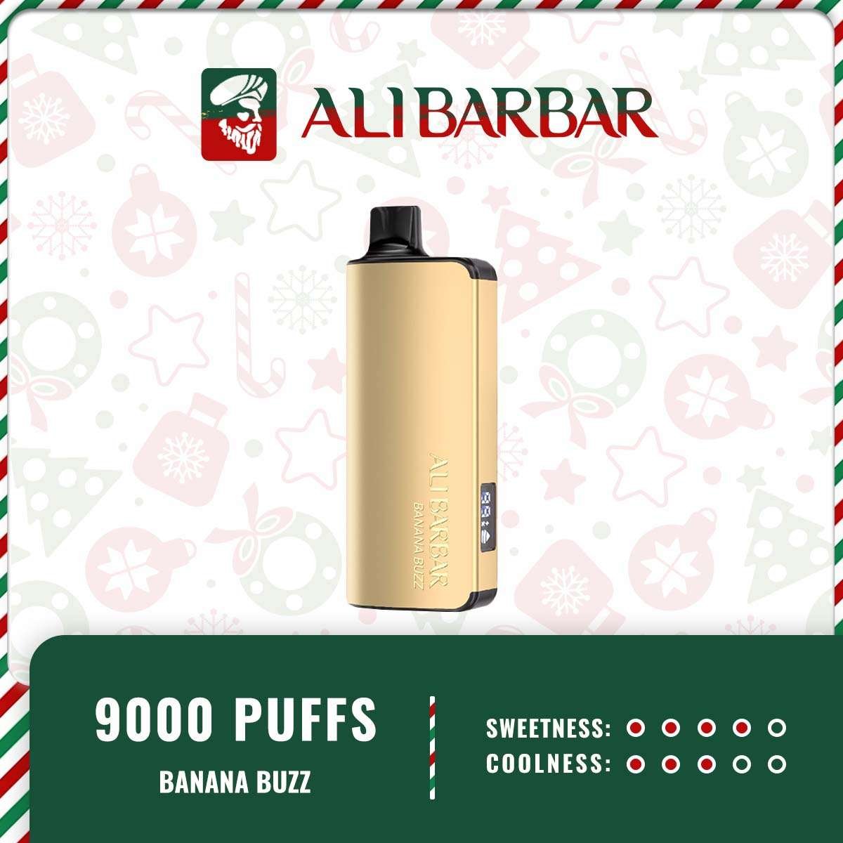 Alibarbar Ingot 9000 Puffs- Banana Buzz Ice 1 Alibarbar Ingot 9000 Puffs- Banana Buzz Ice