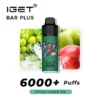 APPLE GRAPE ICE ?C IGET BAR PLUS 6000 PUFFS 3 apple grape ice iget bar plus 6000 puffs