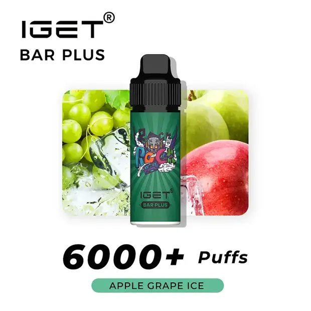 APPLE GRAPE ICE ?C IGET BAR PLUS 6000 PUFFS 1 APPLE GRAPE ICE ?C IGET BAR PLUS 6000 PUFFS