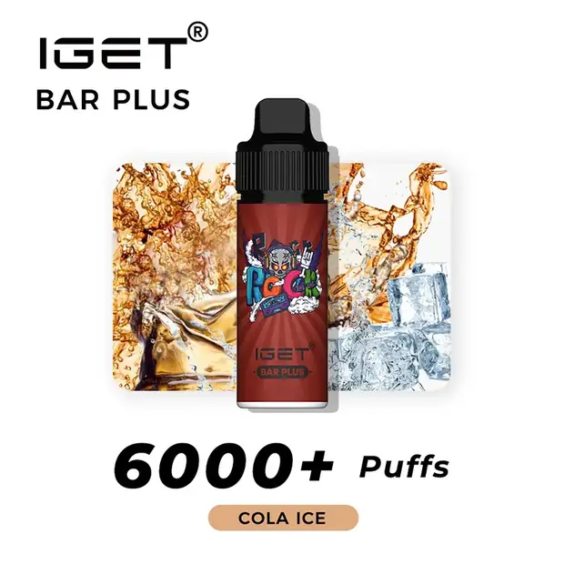 COLA ICE ?C IGET BAR PLUS 6000 PUFFS 1 COLA ICE ?C IGET BAR PLUS 6000 PUFFS