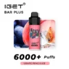 GRAPE PEACH LCE ?C IGET BAR PLUS 6000 PUFFS 3 grape peach ice iget bar plus 6000 puffs