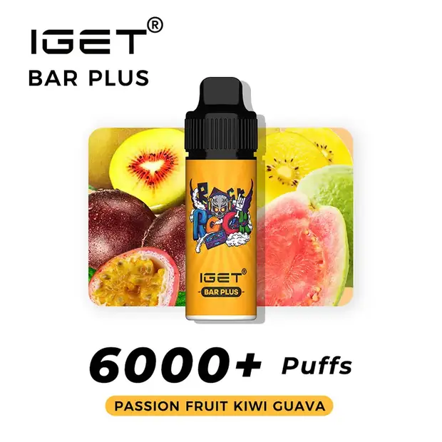 PASSION FRUIT KIWI GUAVA ?C IGET BAR PLUS 6000 PUFFS