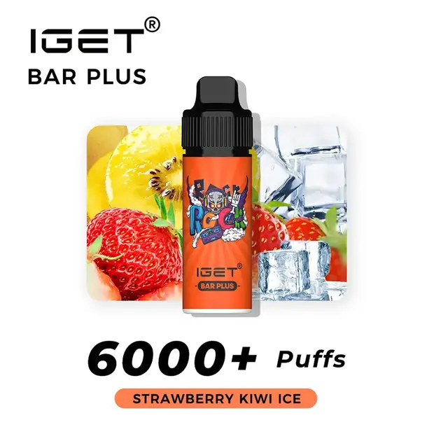 STRAWBERRY KIWI ICE ?C IGET BAR PLUS 6000 PUFFS 1 STRAWBERRY KIWI ICE ?C IGET BAR PLUS 6000 PUFFS