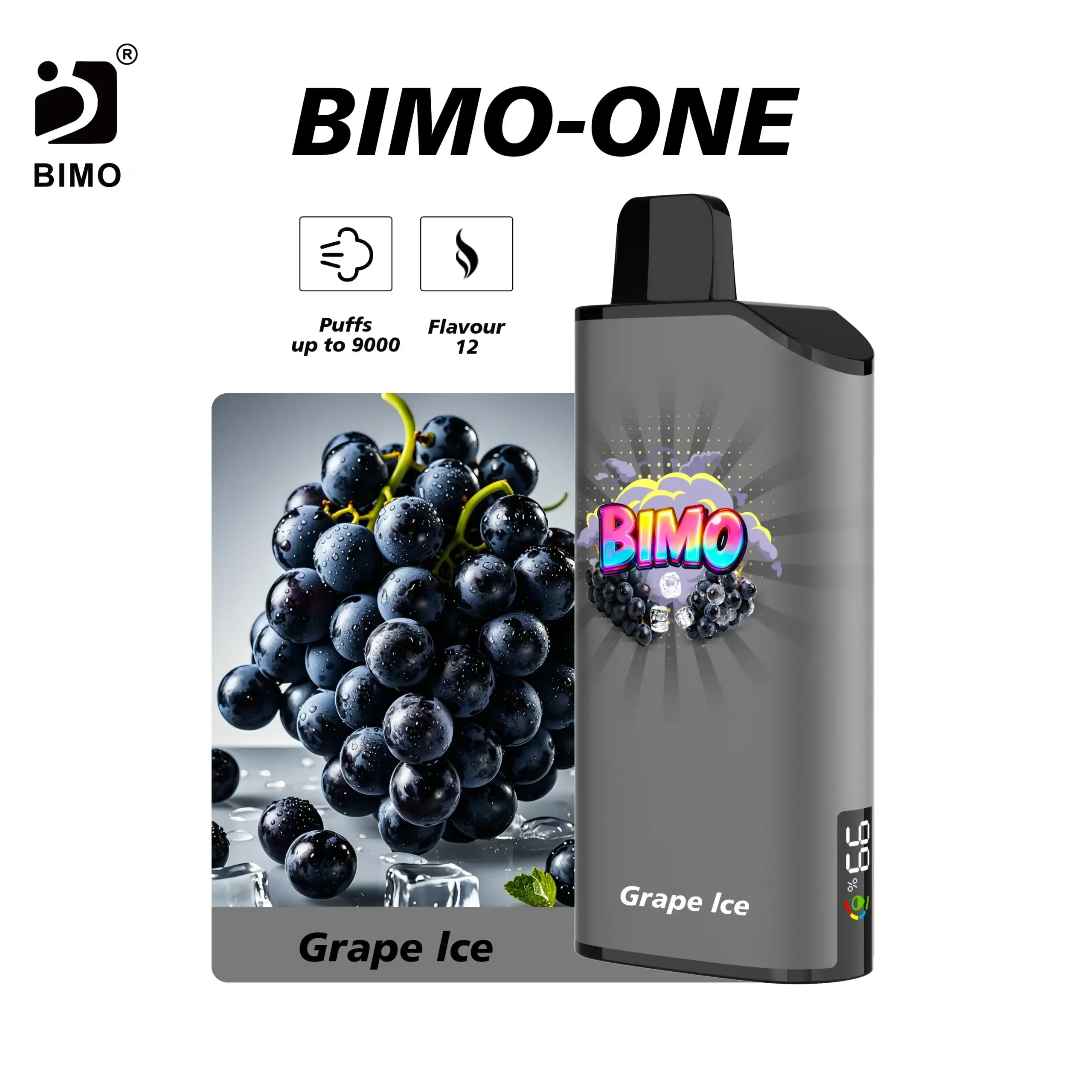 BIMO One 9000 puffs 11 BIMO One 9K-Grape Ice